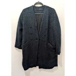 ZARA Mohair Coat With Pockets Women's Size XS